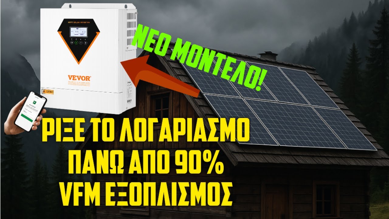 Θέλεις δωρεάν ρεύμα αλλά έχεις budget 2000 e με τον ολοκαίνουριο VEVOR 6000W INVERTER
