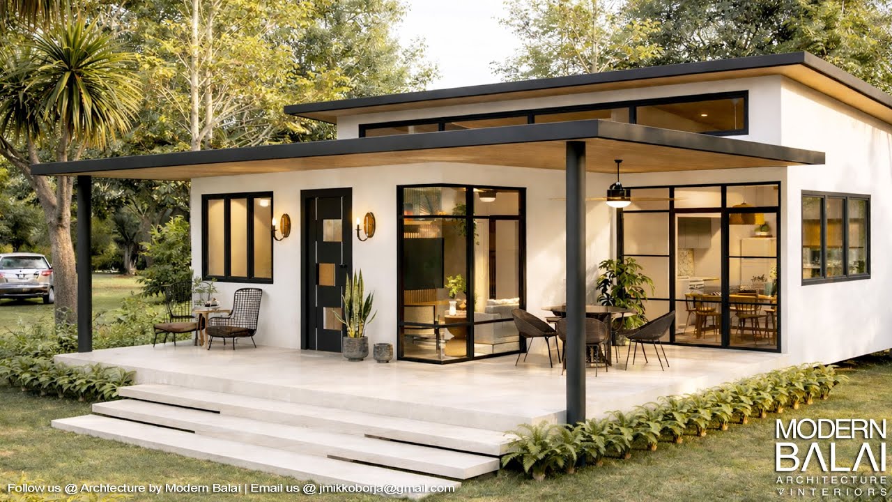 Simple House Design Small Farmhouse Idea | 9x11 Meters