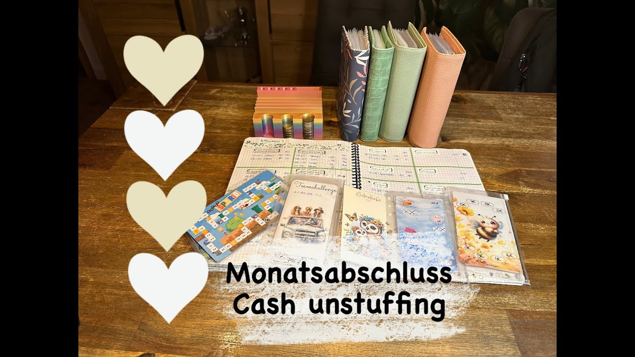 Wochenabschluss 4 im Juli // Monatsabschluss // Cash unstuffing der Sparspiele