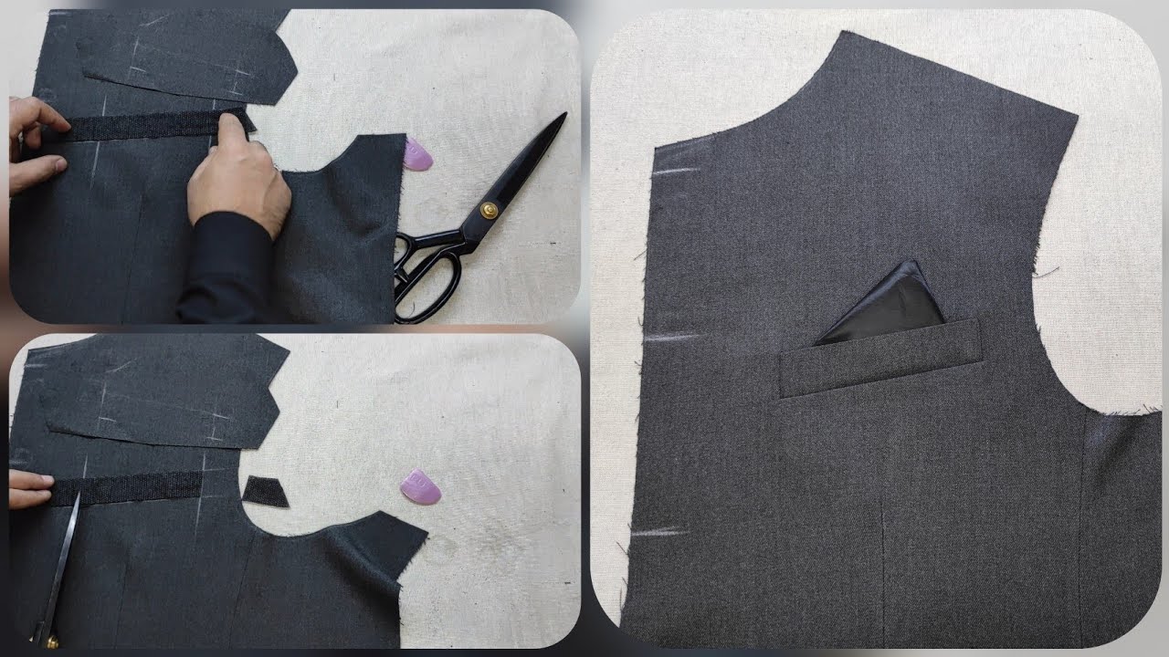 Preparation of the breast pocket of the jacket and how to sew @qtstextile