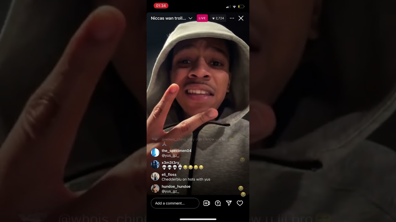 C Blu (Reyway/♿️) IG live dissing Sha Gz (ECG/🐺🅱️🎩) and Yus Gz (MHG/🐰💚)