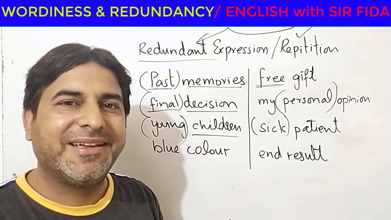 MDCAT ENGLISH | LECTURE 17 | WORDINESS AND REDUNDANCY | FIDA HUSSAIN