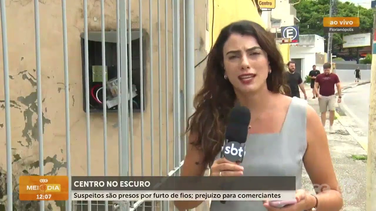 CENTRO NO ESCURO: presos por FURTO DE FIOS deixam prejuízo | Segurança | SCC Meio-Dia