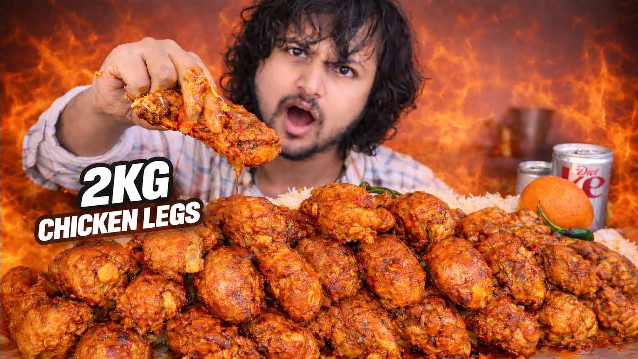 2KG CHICKEN LEG PIECE 🍗 EATING CHALLENGE 🔥 | MUKBANG SPICY 2KG CHICKEN LEGS & DIET COKE 