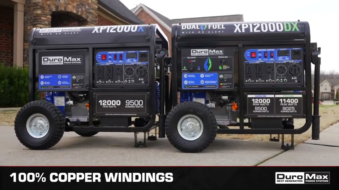 DuroMax 12,000 Watt Gasoline and Dual Fuel Generators with  Alert #powerstation #automobile #offroad