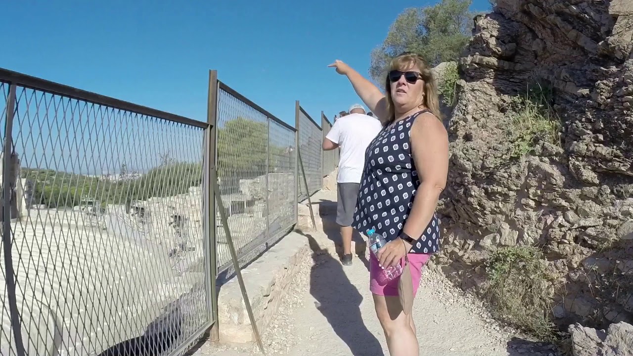 The climb to the top of the acropolis