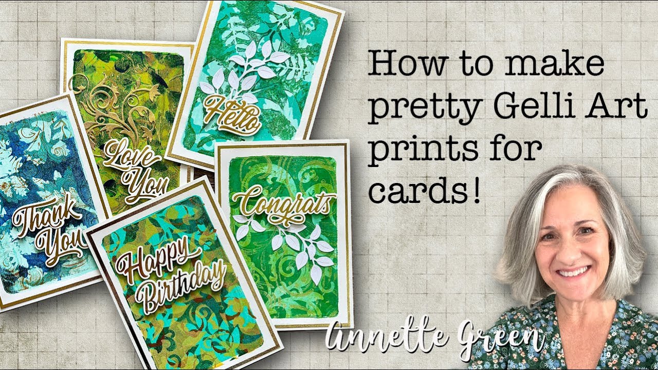 How to Make Pretty Gelli Art Prints for Cards