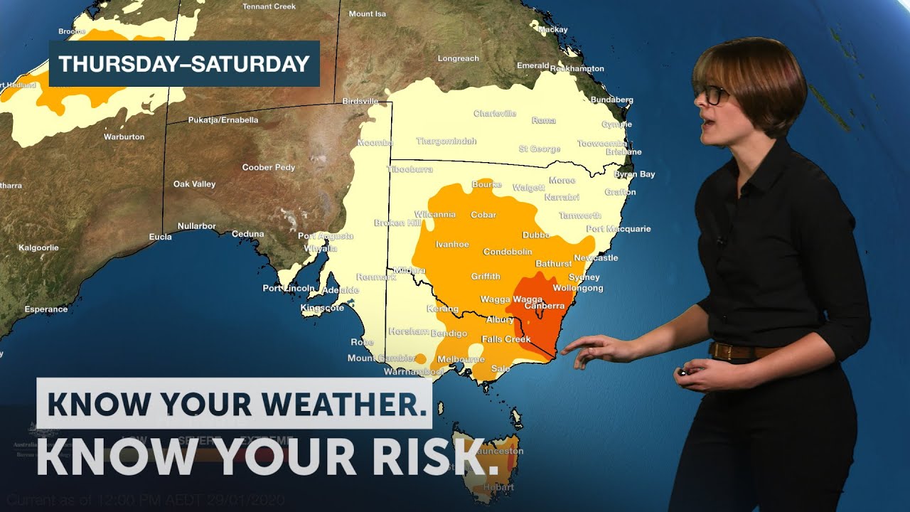 Severe Weather Update: heatwave conditions and significant rainfall, 29 January 2020
