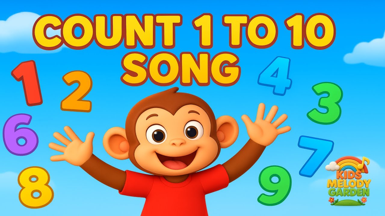 Count 1 to 10 Song | Learn Numbers for Kids (Animated)