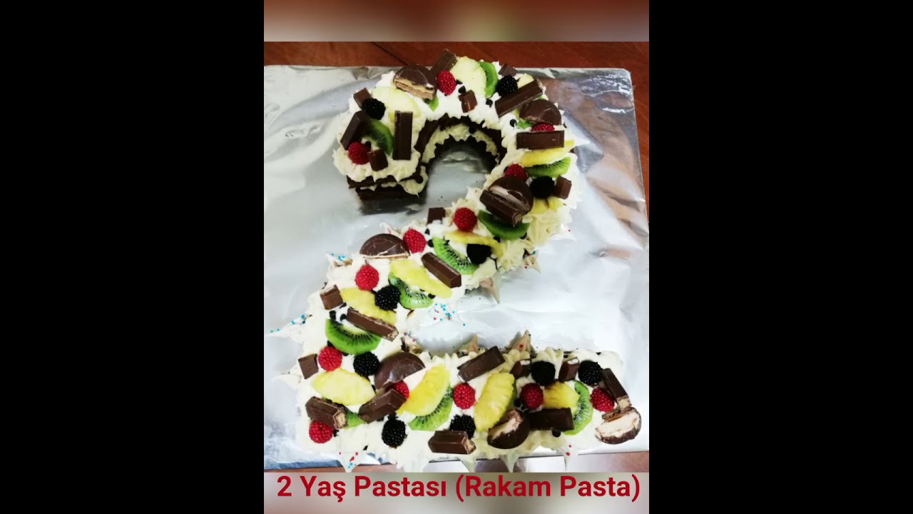 2 YAŞ PASTASI (RAKAM PASTA) Çocuklarınızın doğum günü pastasını kendiniz hazırlayın..