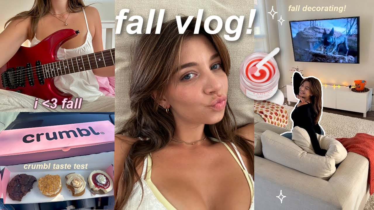 FALL VLOG 🍁 crumbl taste test, fall shopping, apartment decorating
