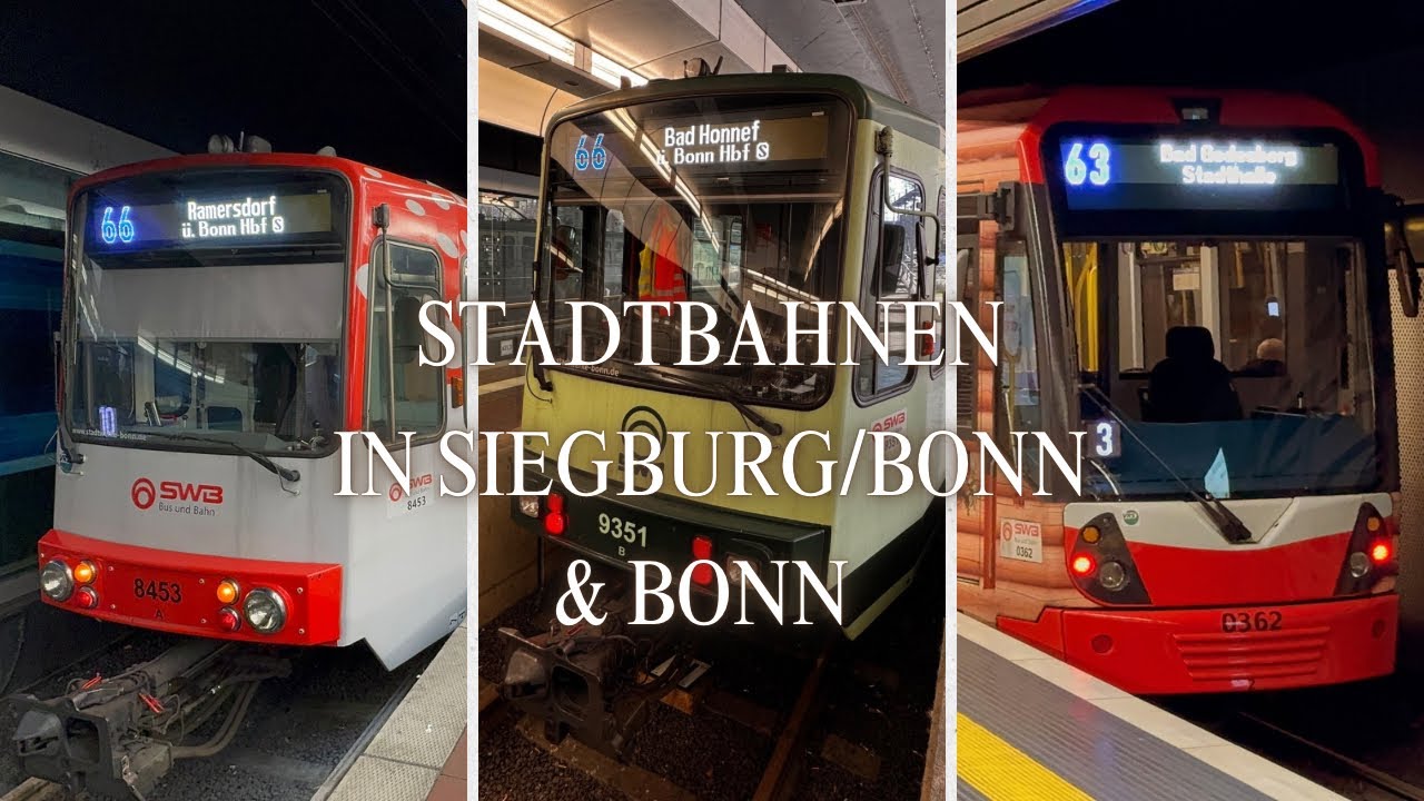 Stadtbahnen im Bereich Siegburg/Bonn & Bonn
