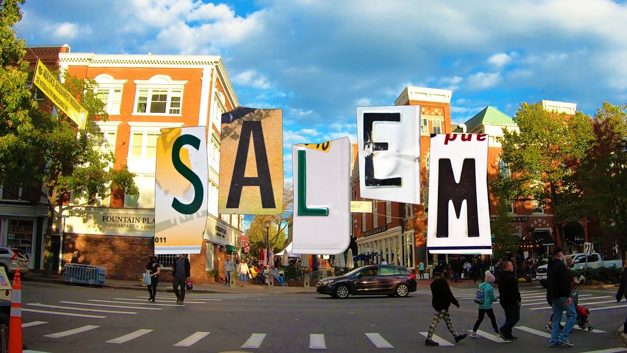 Salem 4k - Halloween Festival - Driving Downtown - Massachusetts, USA