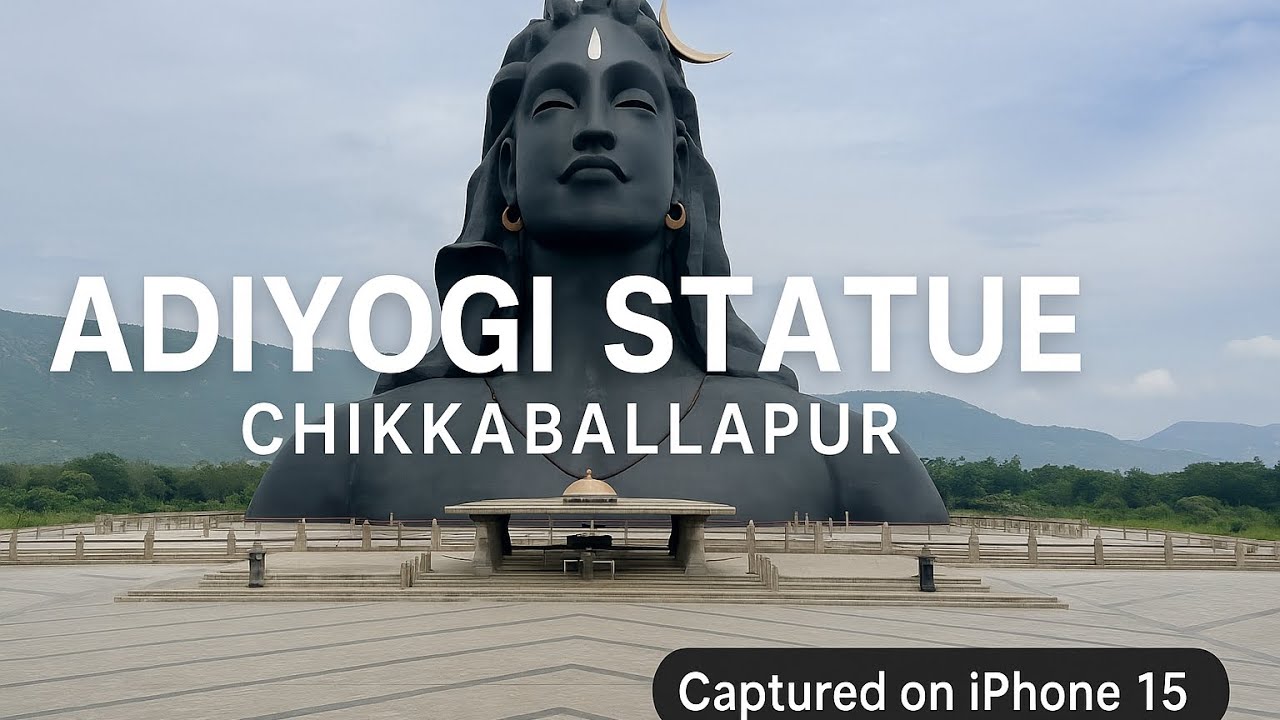 Experience the divine energy of the majestic Adiyogi statue in Chikkaballapur, Karnataka.