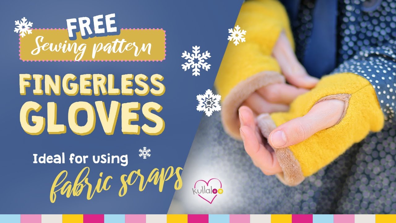 Free sewing pattern fingerless gloves: The perfect sewing idea for scrap fabric and a great gift 🎁