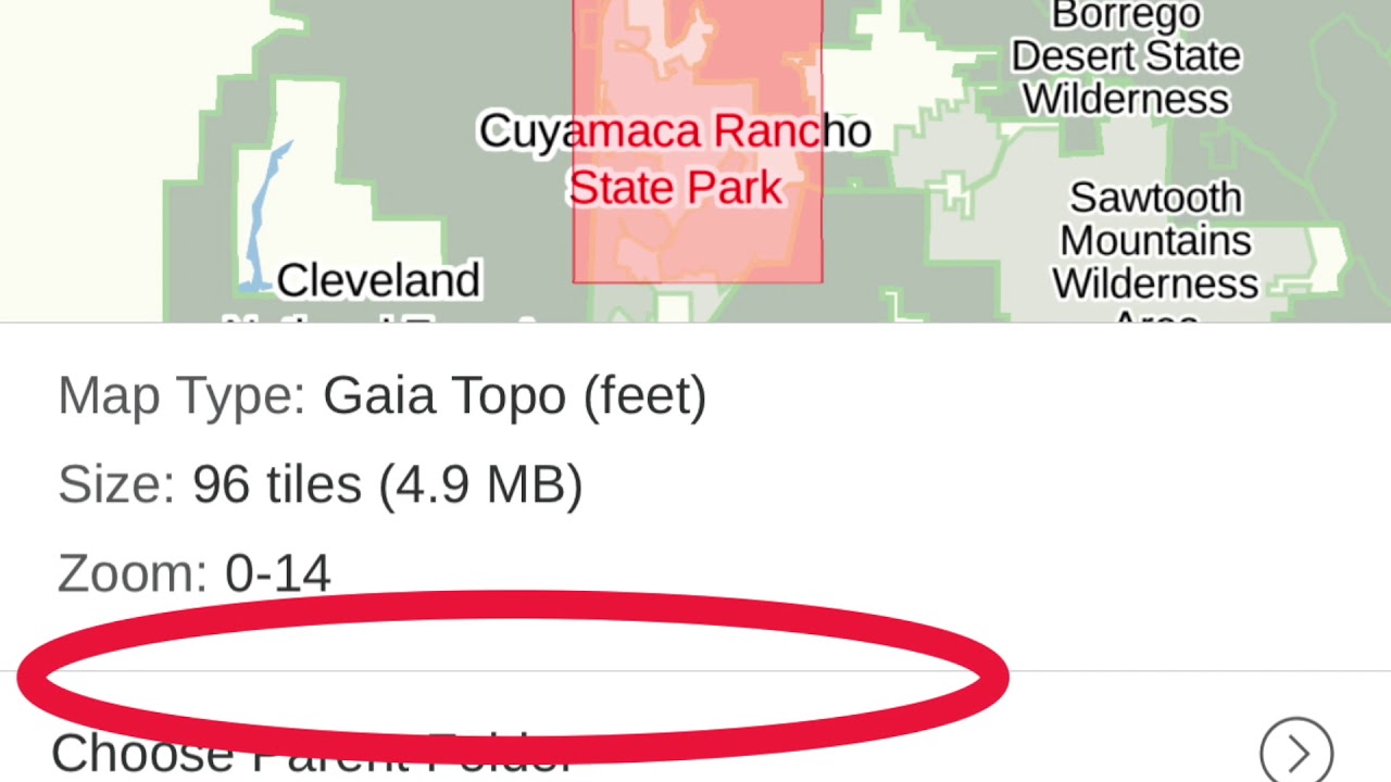 6. GAIA GPS: Confirming the Map is Downloaded