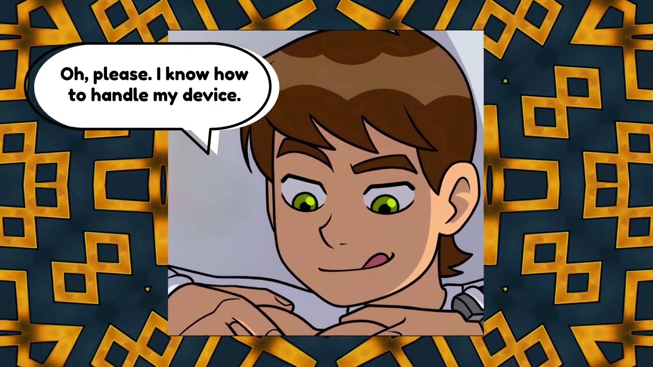 Ben in the garage struggling with the Omnitrix | Ben 10 | Comic Dub | Unusual message 