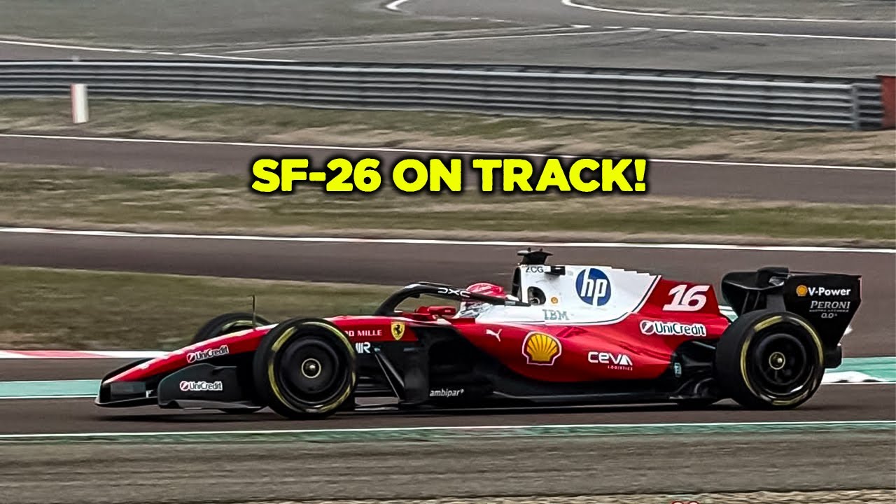 CHARLES LECLERC FIRST RUN ON TRACK WITH THE SF-26!!!