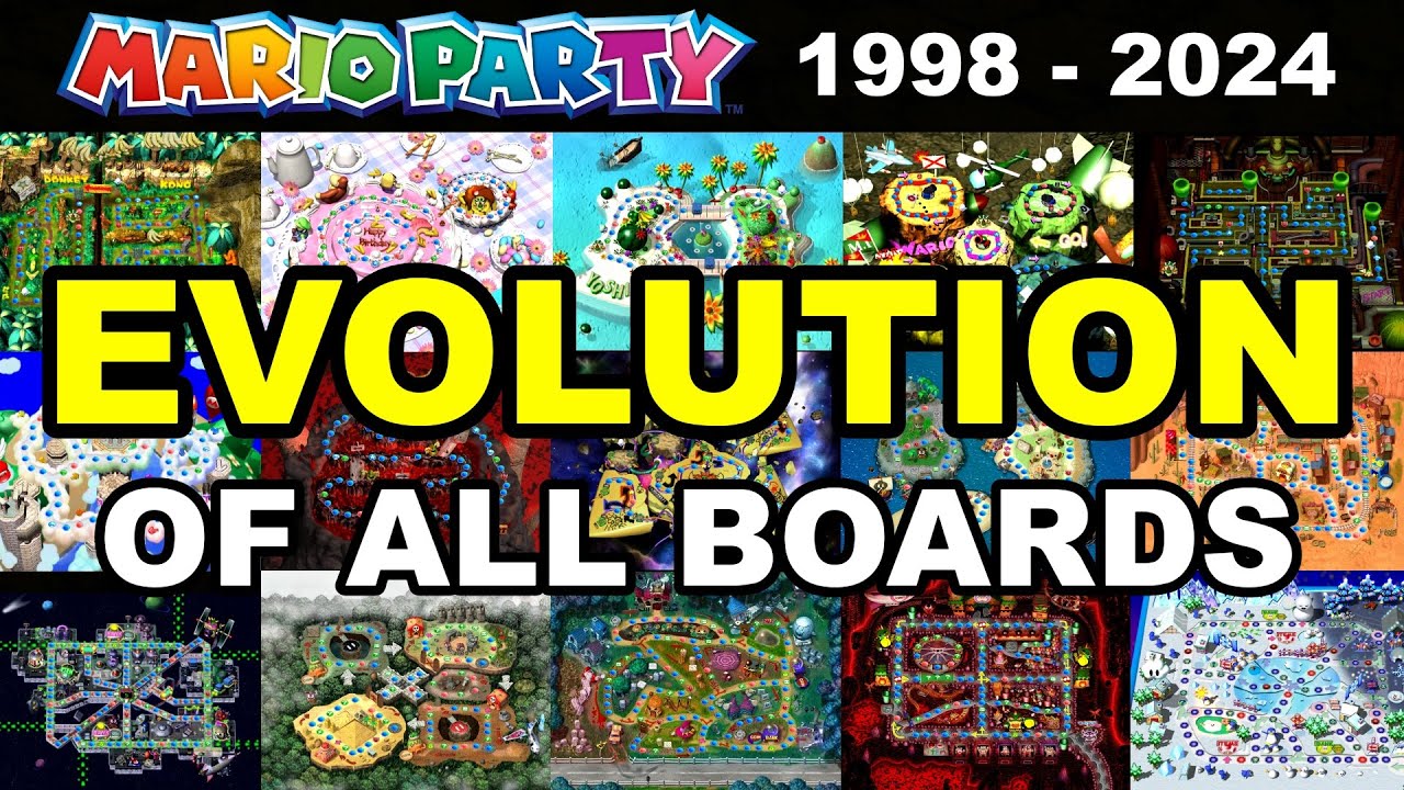 Evolution of All Mario Party Boards (1998 - 2024)