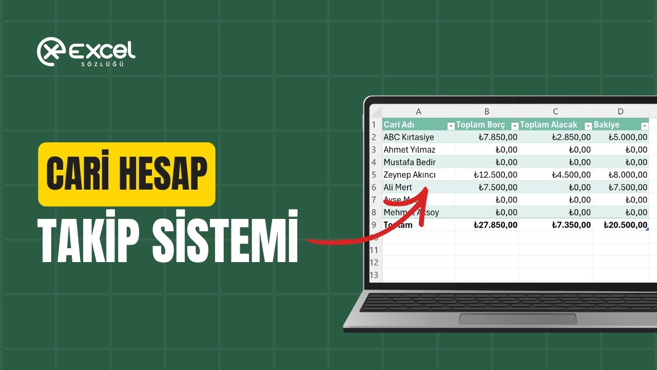 Excel'de Kendi Cari Takip Sisteminizi Kurun