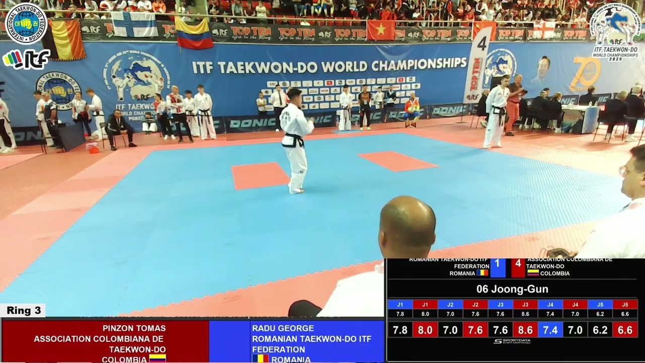 2025 ITF Taekwon-Do World Championships. Tomas Pinzon. Segunda Ronda.🇨🇴🇨🇴#taekwondoitfcolombia 