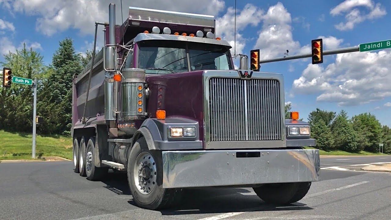 Truck Spotting On Route 512 - Marmon 57 DHR, Custom Peterbilts, And Many Freightliner Classics