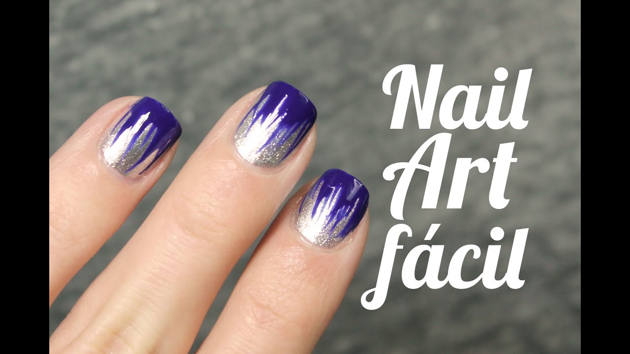 Diseño de uñas fuego azul klein | Ideas de nail art  MUY FÁCIL y RÁPIDO