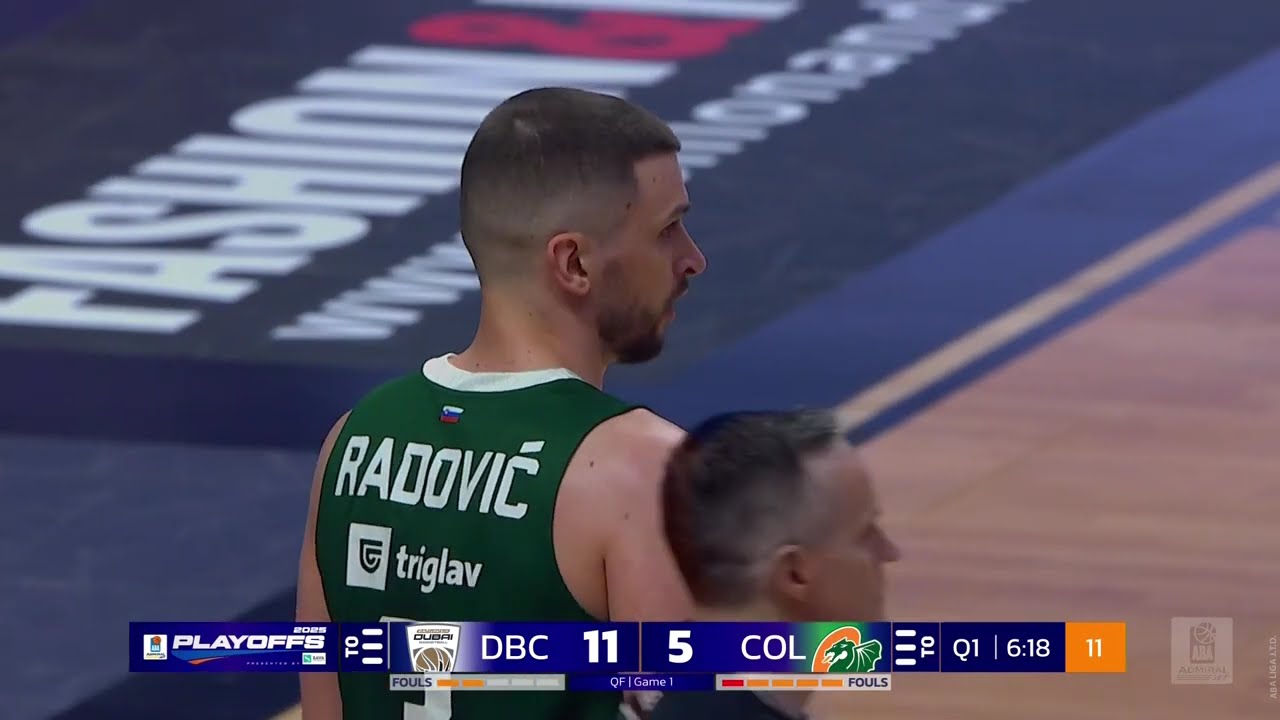 AdmiralBet ABA League 2024/25, QF Round 1 match: Dubai Basketball – Cedevita Olimpija (3.5.2025)