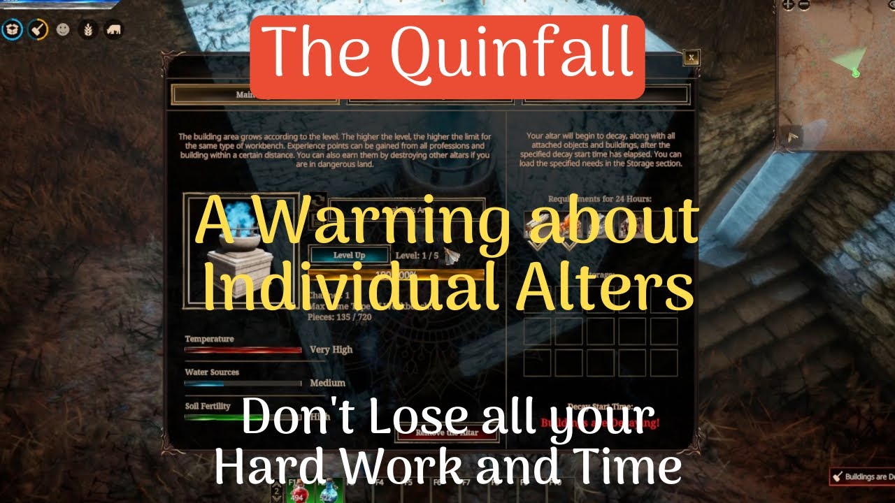 The Quinfall - Must Know Before Placing Individual Alter