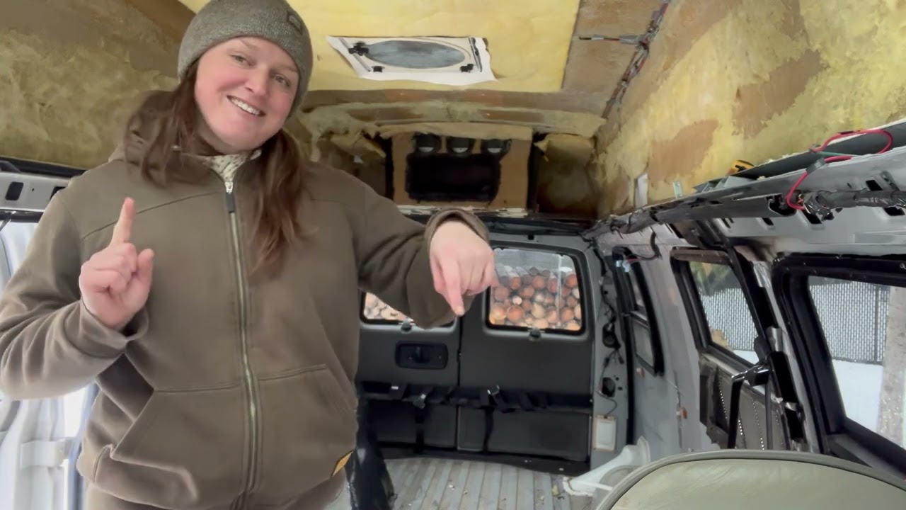 Van progress, gutted