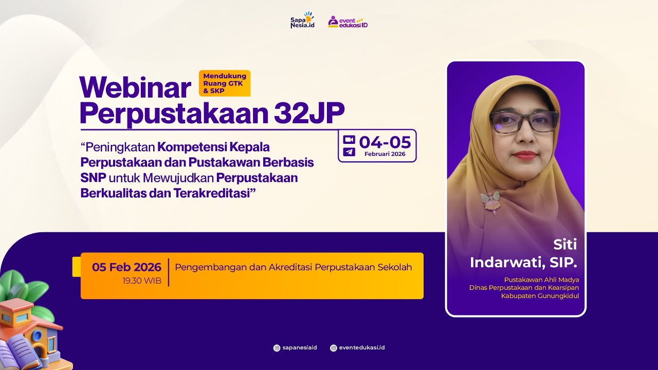 H2: Webinar Peningkatan Kompetensi Kepala Perpustakaan dan Pustakawan Berbasis SNP Terakreditasi