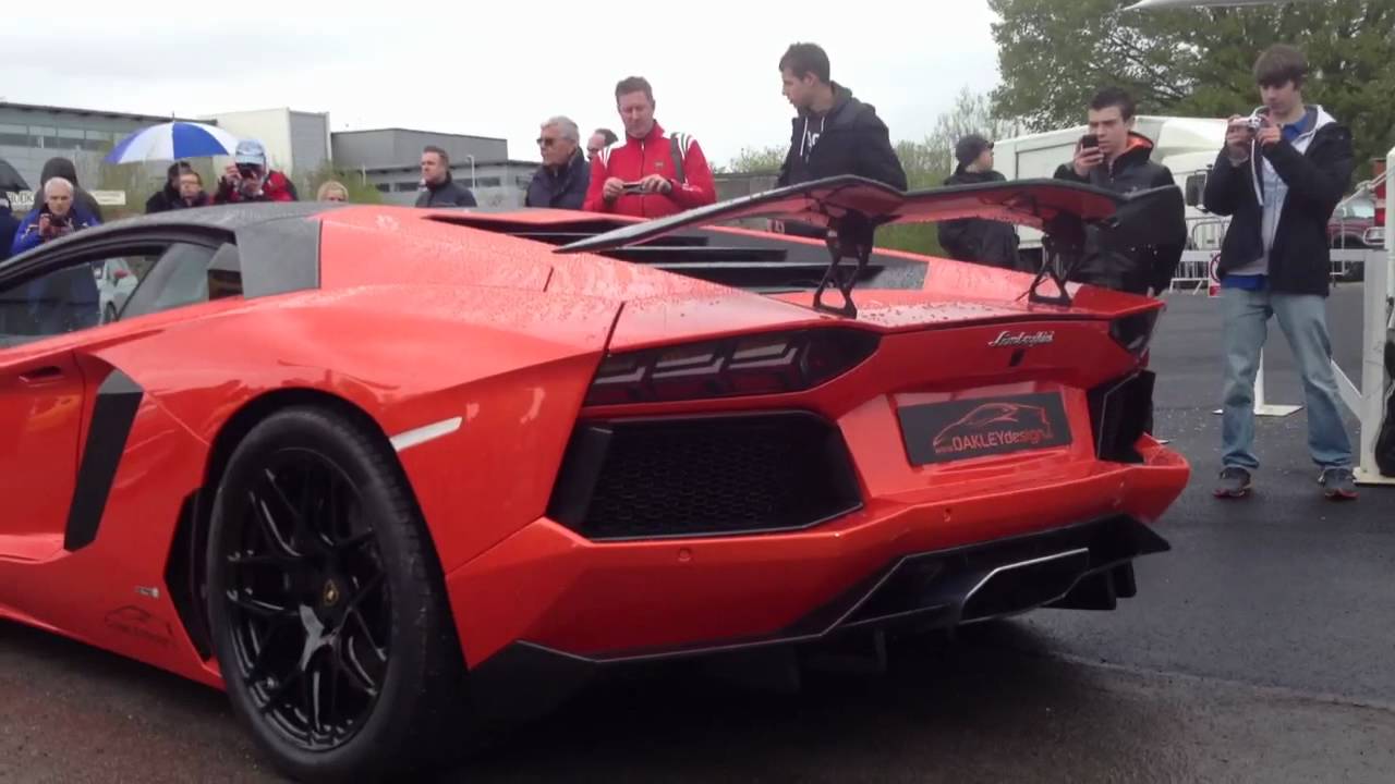 Oakley Design Lamborghini Aventador LP760-2 Revs at Auto Italia 2012