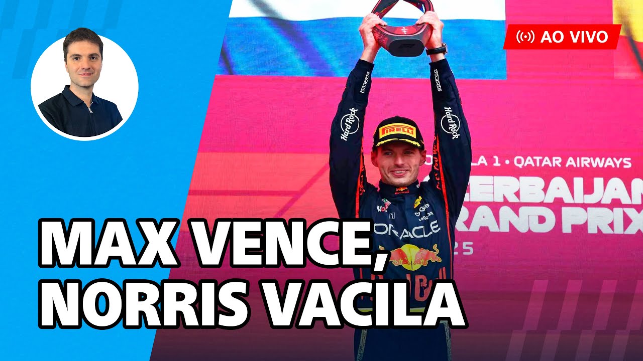 Max Verstappen vence em Bakú em dia de azar sortudo para Piastri e vacilo de Lando Norris. #f1