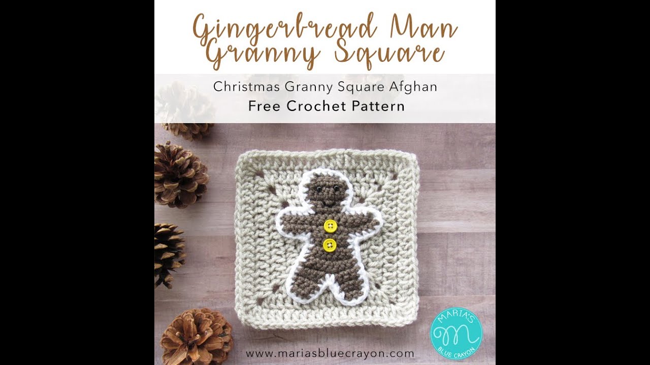 Gingerbread Man Crochet Tutorial - Christmas Granny Afghan
