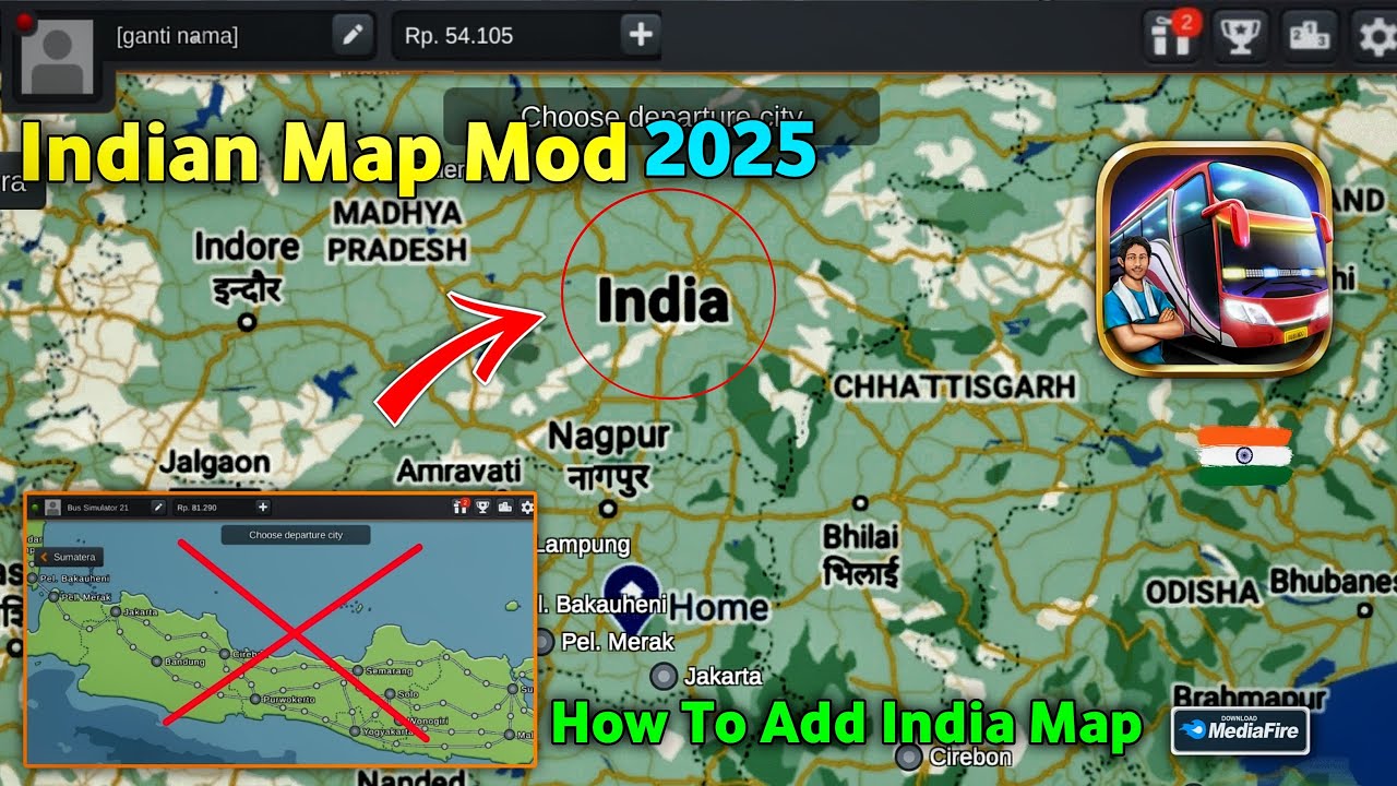 How To Add Bussid Indian Map Mod 2025 For Bus Simulator Indonesia | 2025 Indian Map Mod