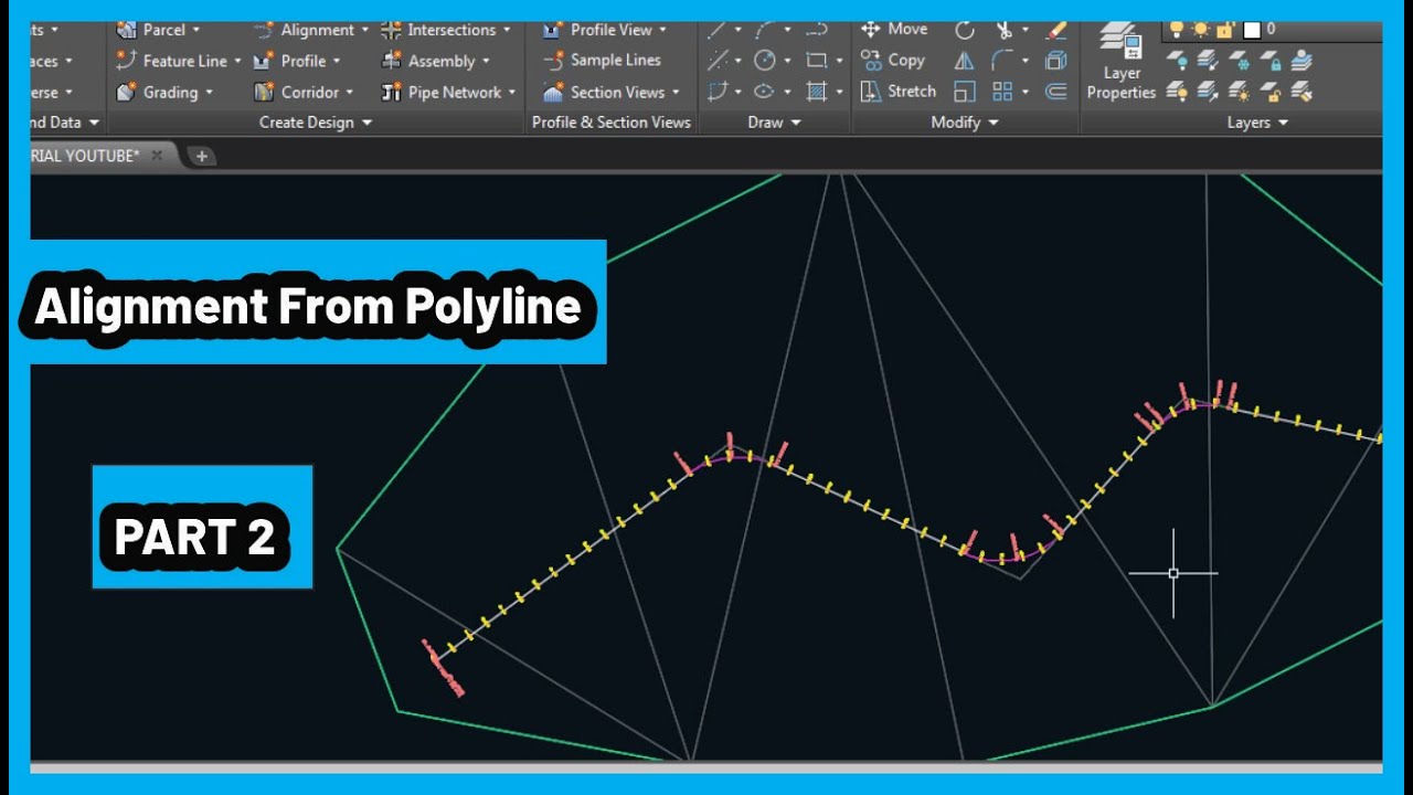 Tutorial Autocad Civil 3D Membuat Alignment From Polyline