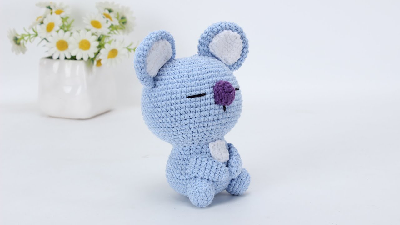 娟娟编织,可爱的Bt21考拉KOAY第四集Step by step,easy for beginners DIY Tutorial  crochet BT21 KOAY part.4