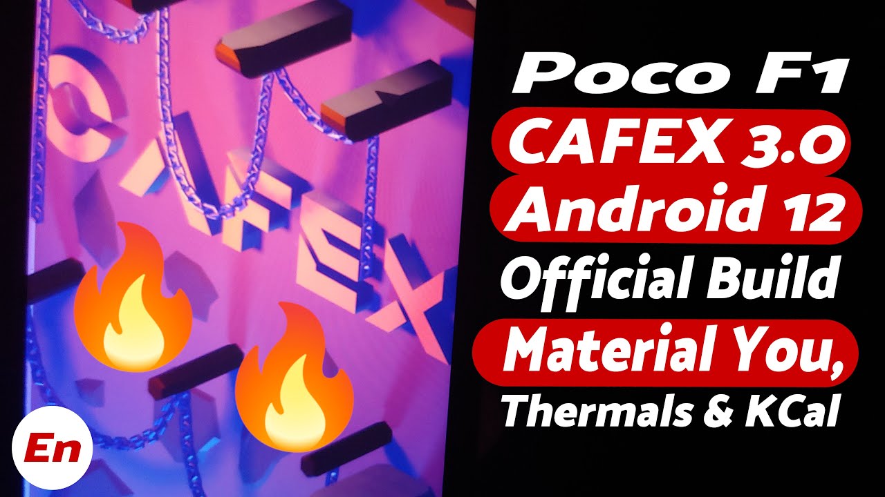 🔥🔥 Poco F1 Android 12 | Official CAF Extended 3.0 | Material You | Thermals | Smooth | KCal 🔥🔥