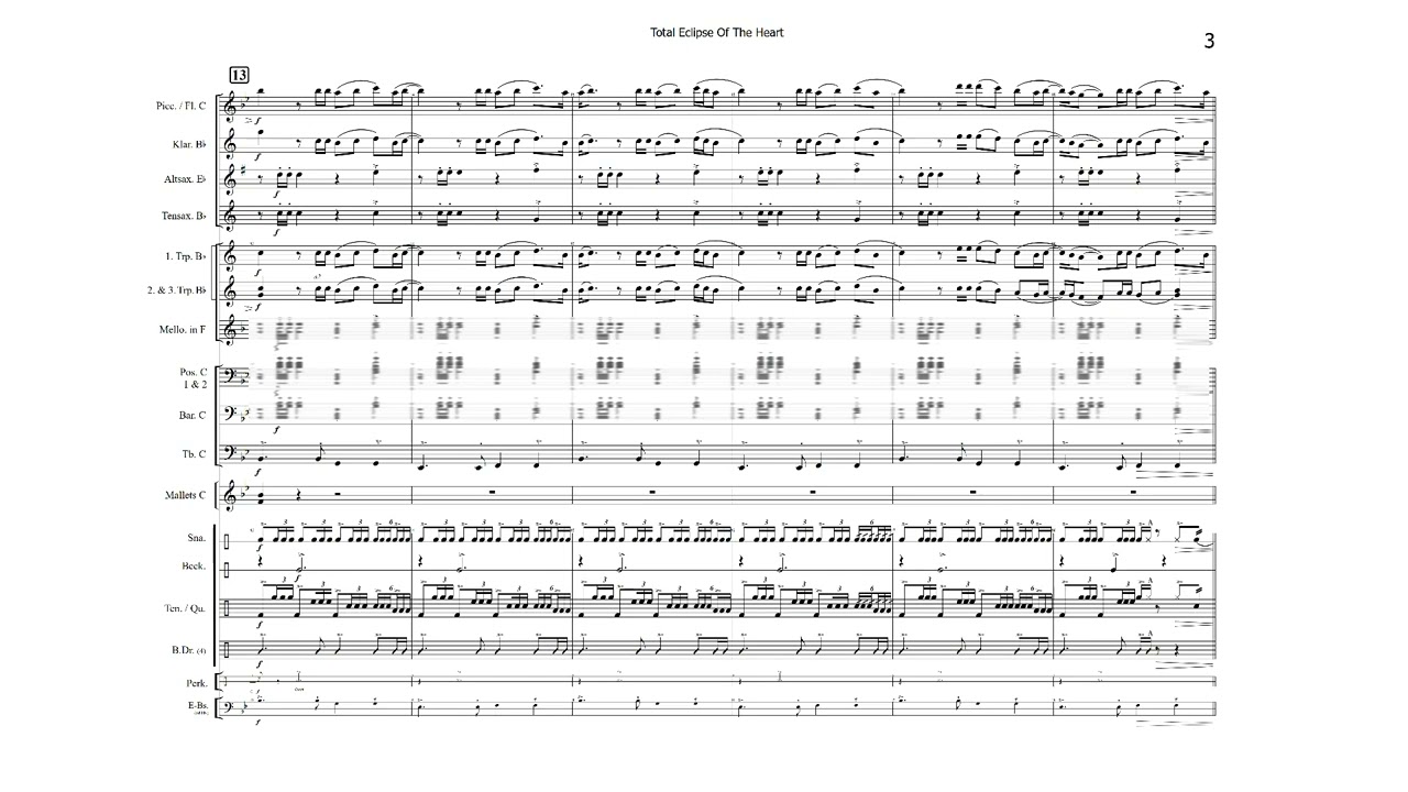 TOTAL ECLIPSE OF THE HEART | für Marching Band | 'Bonnie Tyler' 