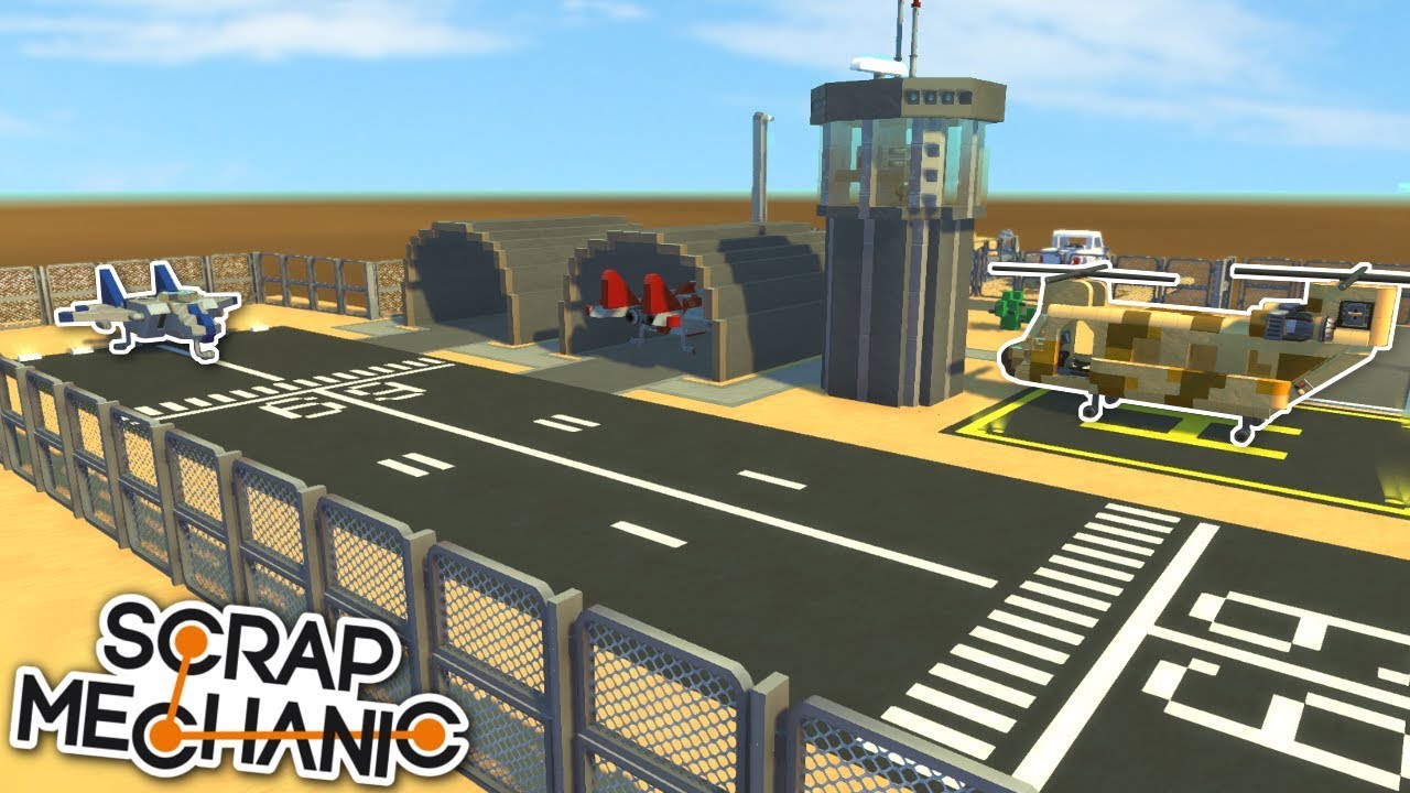 SECRET MILITARY AIRFIELD? - Mini City: Desert Outback - Scrap Mechanic Gameplay