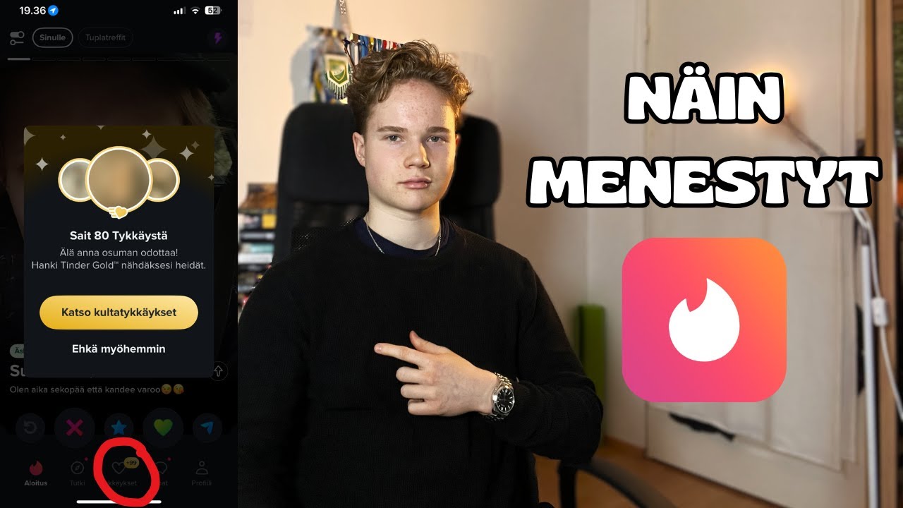 Miten sain yli 100 ❤️ tinderissä 24 tunnissa