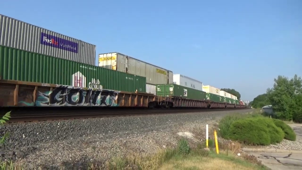 NS 23G and NS 264 meet each other with NS & UP power in Goshen, IN