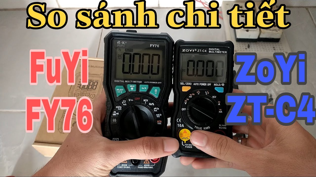 So S&aacute;nh Đồng Hồ Đo Điện FuYi FY76 v&agrave; ZoYi ZT-C4