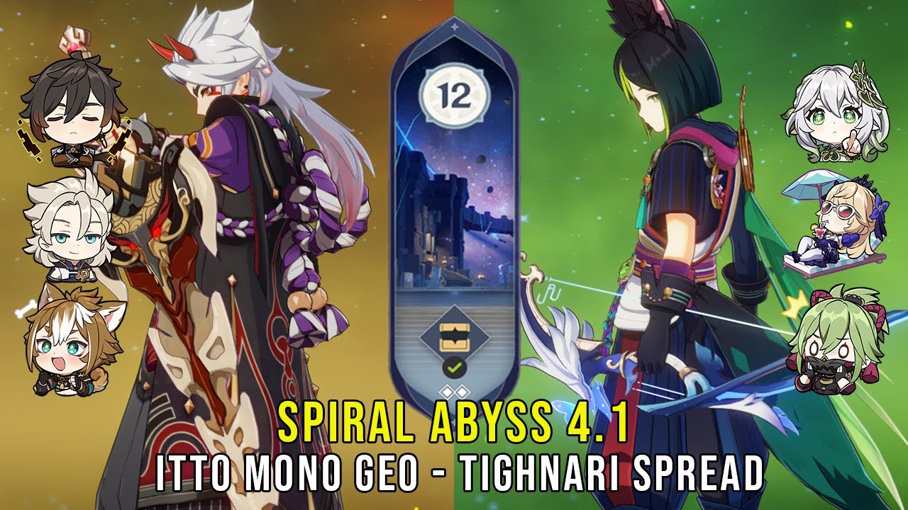 C0 Itto Mono Geo and C1 Tighnari Spread - Genshin Impact Abyss 4.1 - Floor 12 9 Stars