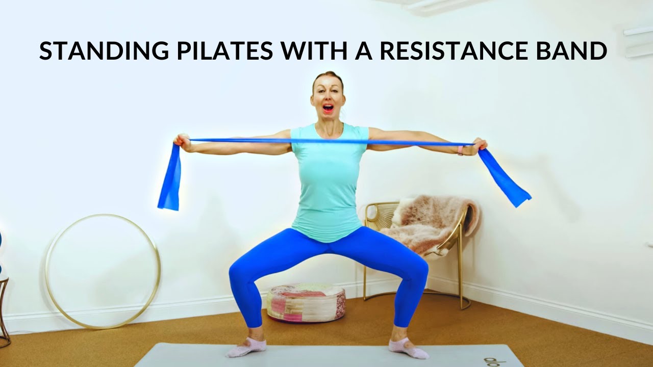 Standing Pilates Full Body Workout with Resistance Band | At Home Pilates | 20 Mins
