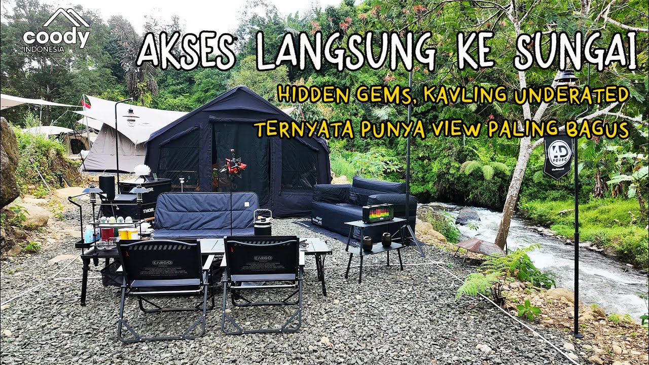 Family Camping with Coody Tents at Ciherang Riverside! Get Discounted Plots & Riverfront Views