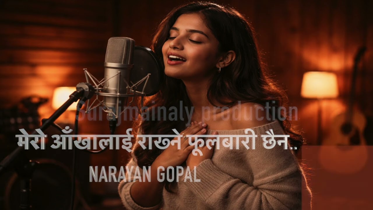 MERO ANKHA LAI RAKHNE ||  FEMALE COVER AI || NARAYAN GOPAL