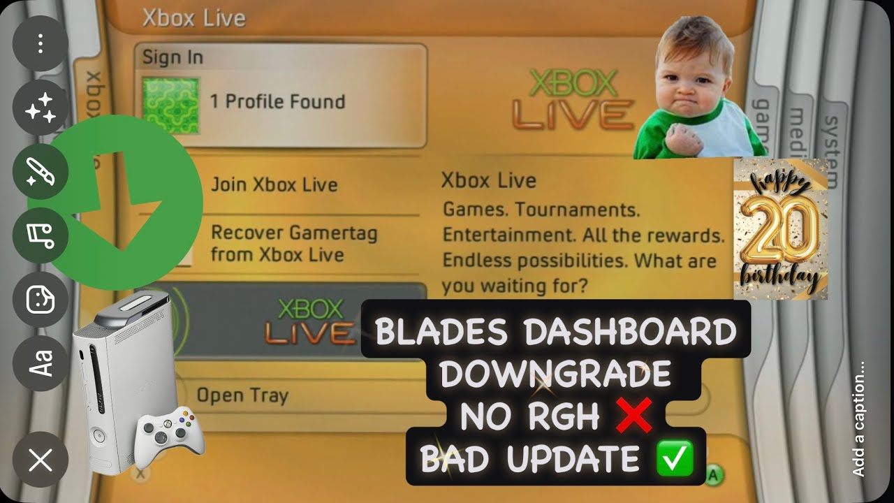 [2025] Demonstration: Xbox 360 Blades Dashboard downgrade via Bad Update. No RGH & Persistent!
