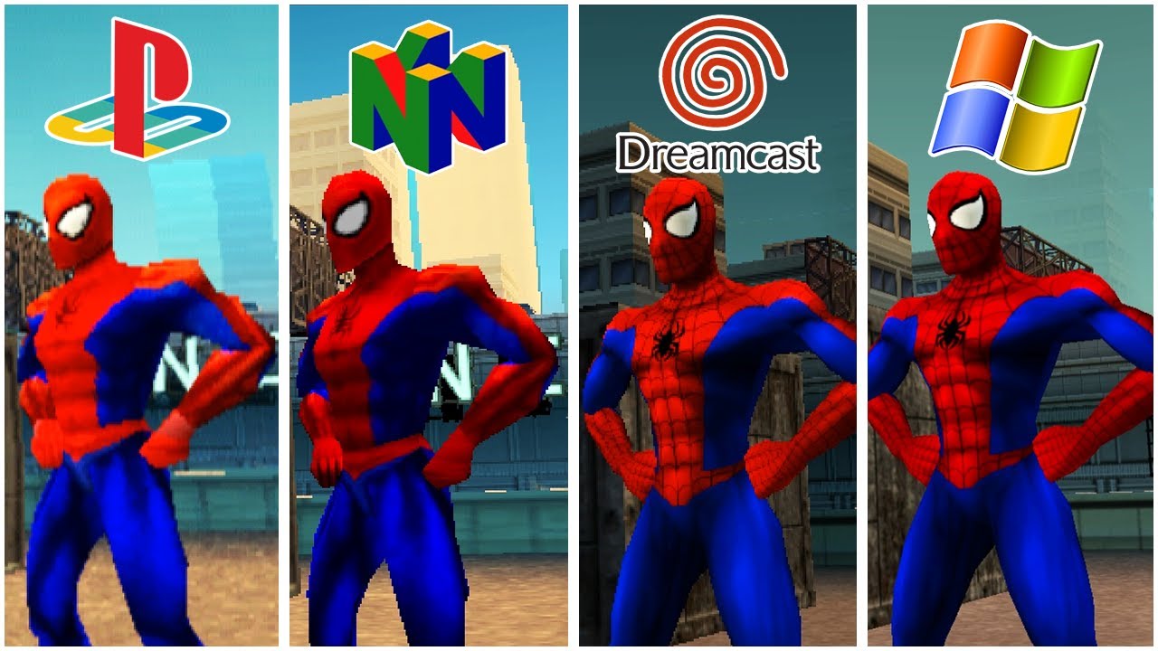 Spider Man (2000) PS1 vs Nintendo 64 vs Dreamcast vs PC (Which One is Better!)