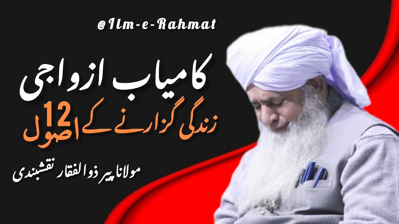 || kamyab azdawaji zindagi ke 12 usool || peer zulfiqar ahmad naqshbandi